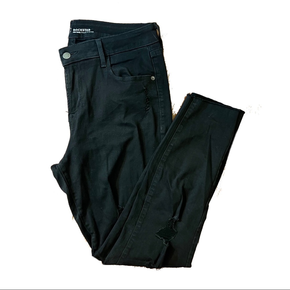 Old Navy rockstar mid rise distressed jeans